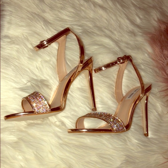 rose gold crystal sandals